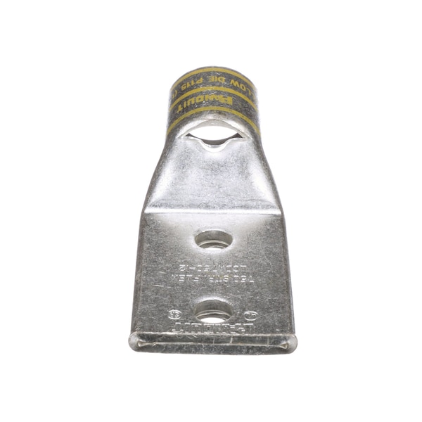 One-Hole Compression Lug, 1 to 2 in Stud, Standard Barrel, Copper, Yellow